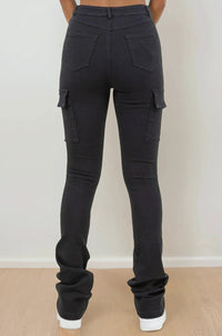 Thumbnail for Infinity Stacked Cargo Pants - Pink Seal