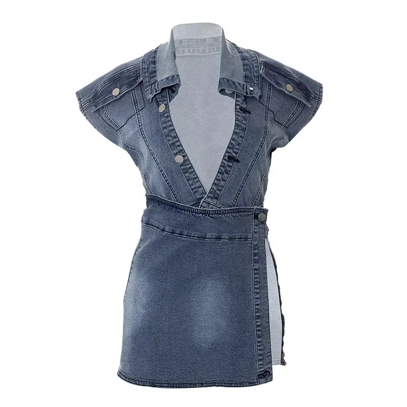 Fly Denim 2 Piece Skirt Outfit