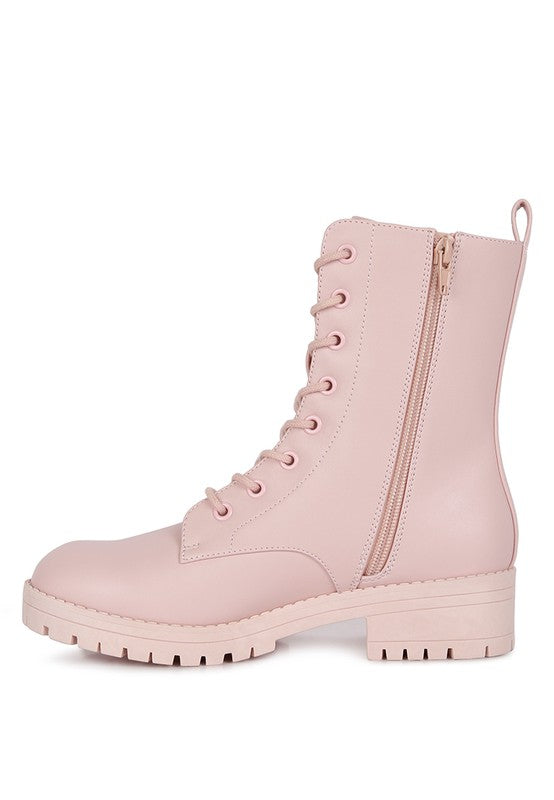 Pinky High Top Ankle Combat Boot