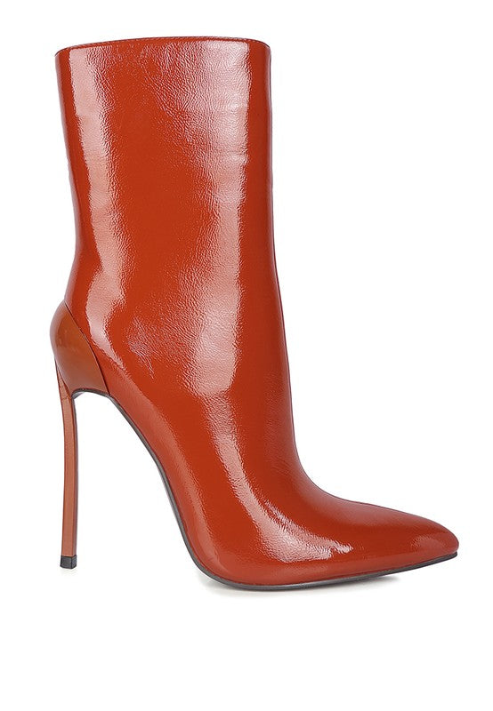 Mercury Patent High Heeled Ankle Boot