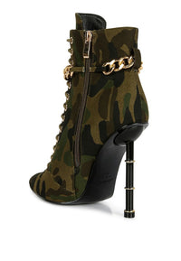 Thumbnail for Combat Stiletto Camouflage Ankle Boot