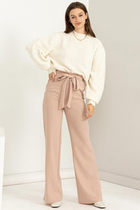 Thumbnail for Seeking Sultry High-Waisted Tie Front Flared Pants