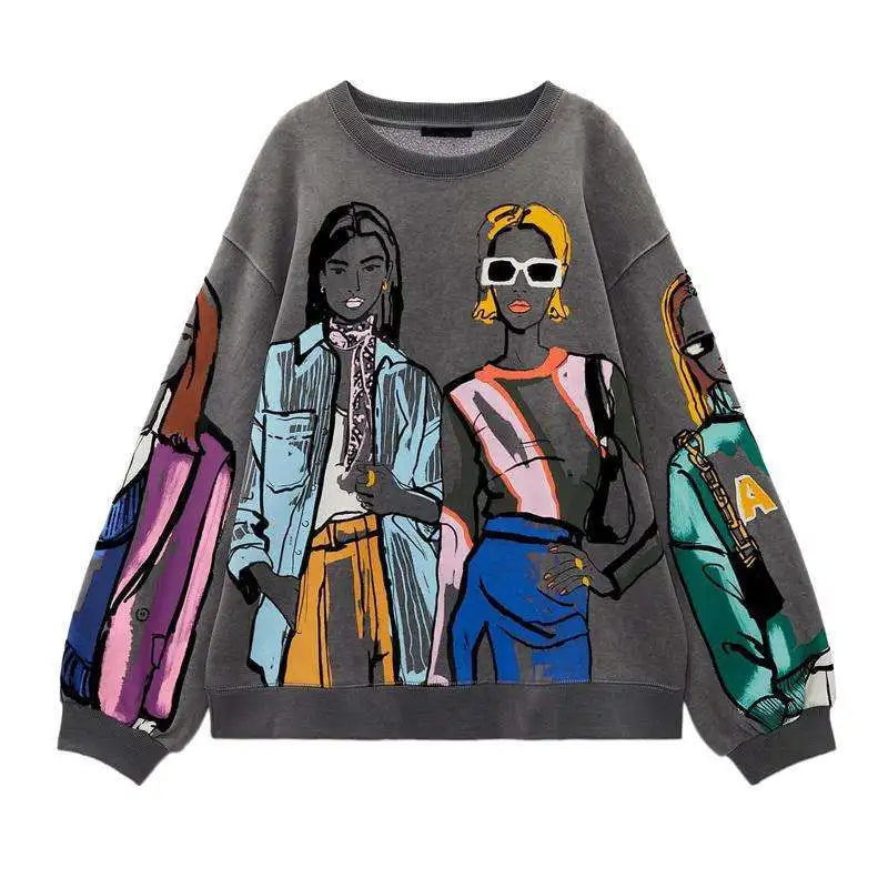 Adora Printed Sweatshirt - Pink Seal  