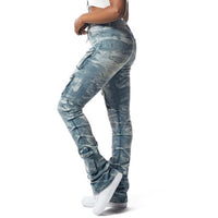Thumbnail for Double Stacked High Waist Skinny Denim Jeans