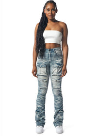 Thumbnail for Double Stacked High Waist Skinny Jeans - Pink Seal  