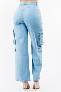 Thumbnail for Stylish Y2K-inspired Flared High Waist Jeans for Gen Z wardrobes. Back view.