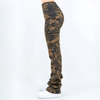 Thumbnail for GI Jane Ripped Cargo Stacked Pants / Juniors