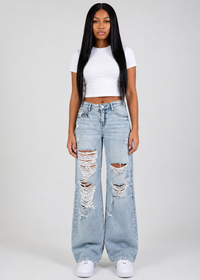 Thumbnail for Gen Z Bold Wide Leg Jeans