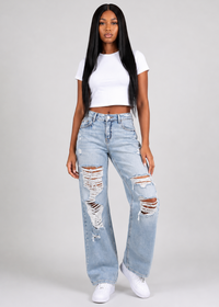 Thumbnail for Gen Z Bold Wide Leg Jeans