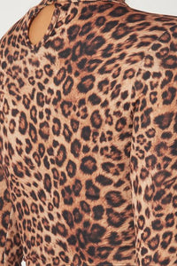 Thumbnail for Leopardess Long Sleeve Crop Top Shirt