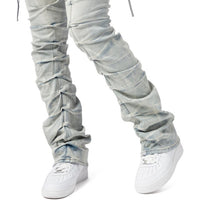 Thumbnail for Stylish Cargo Stacked Denim Jeans for young women and teens. Y2K everyday look. Close view.