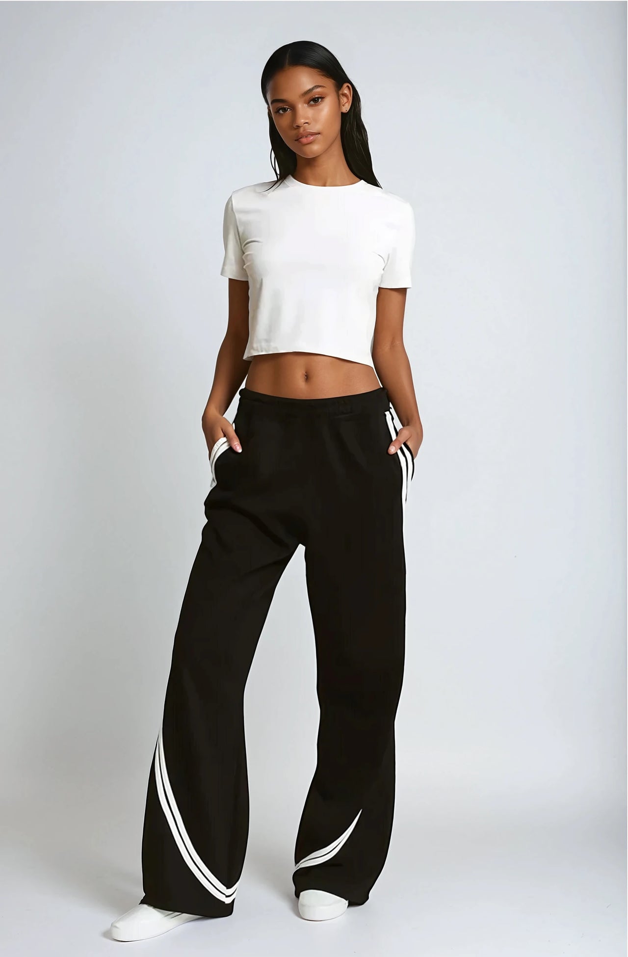 Pink Seal Sprint Mode Cotton Wide  Leg Pants - Pink Seal  