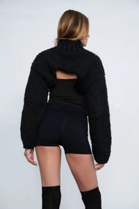 Thumbnail for Scarlett’s Heavy Cropped Gauge Sweater Knit Shrug