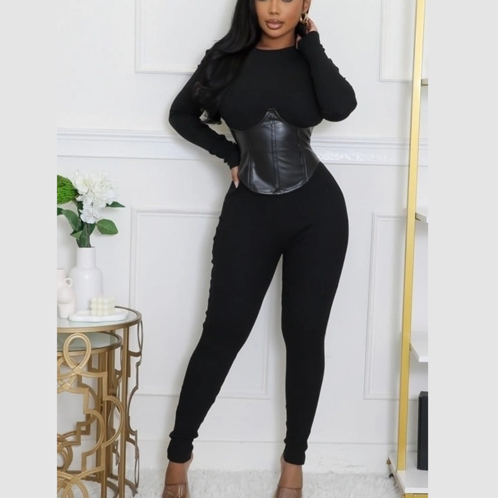 Glam Girl Black One Piece Jumpsuit