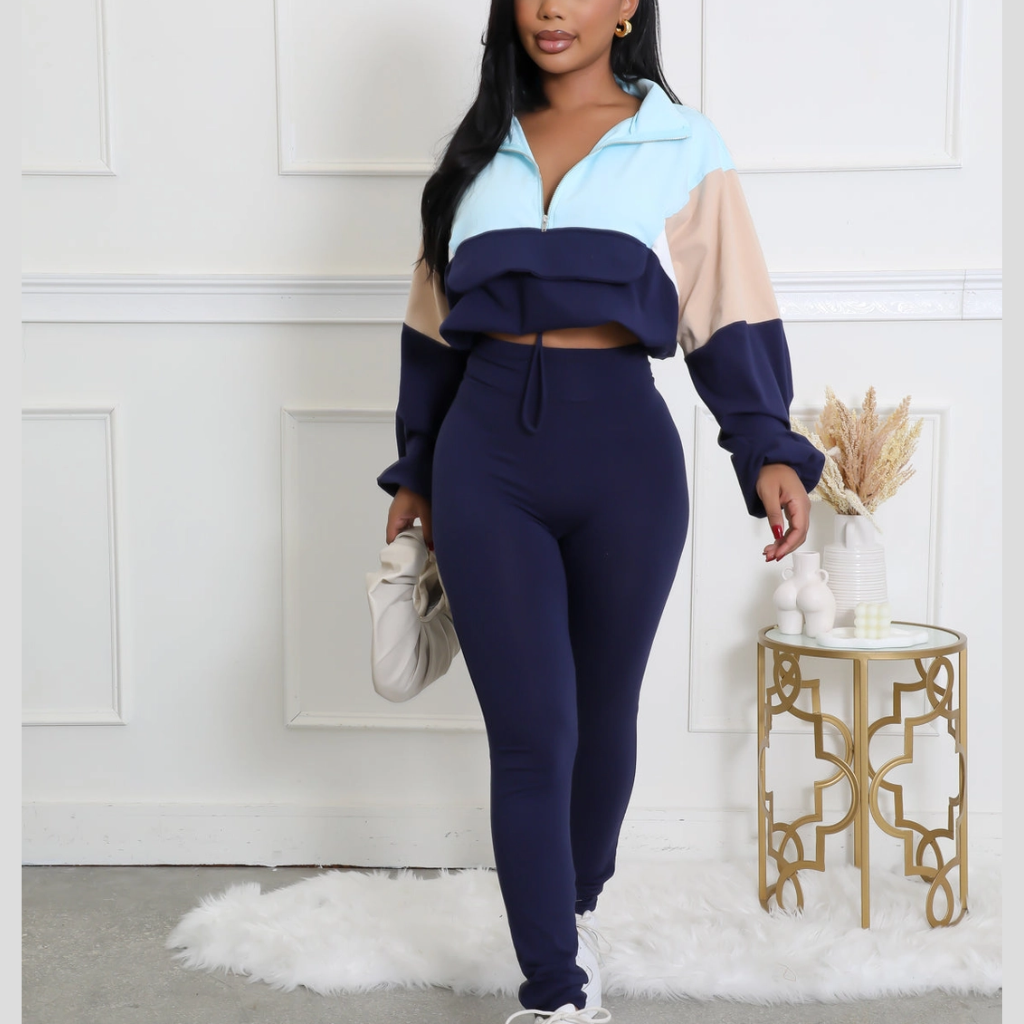 Blush Two Piece Windbreaker Leggings Set