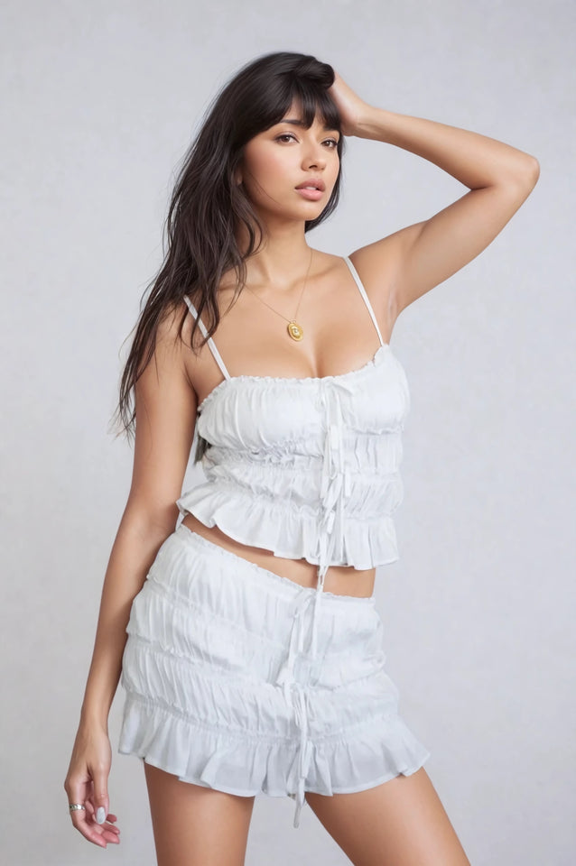 Èaphi TULLE ASYMMETRY FRILL CAMISOLE TULLE ASYMMETRY FRILL CAMISOLE