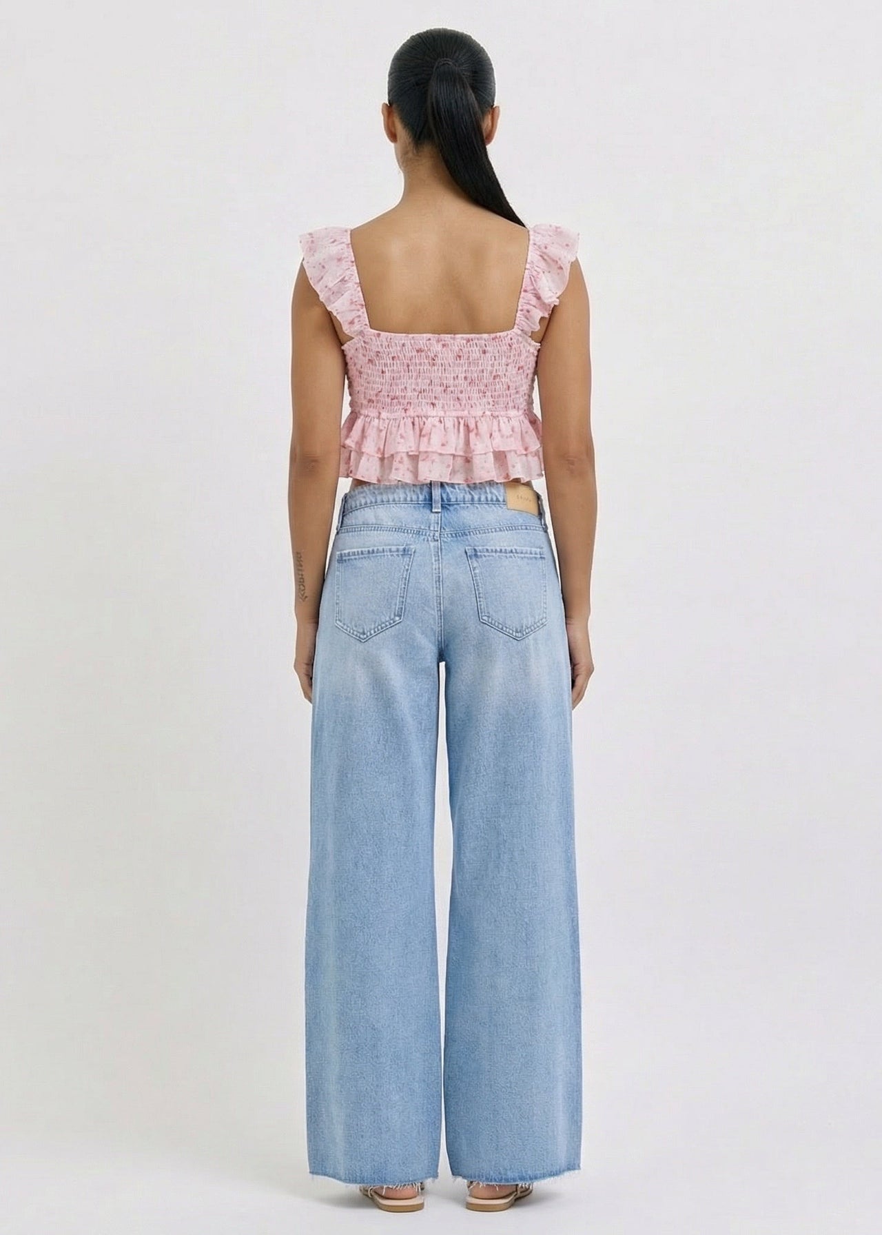 womens Bloom Babe Ruffle Top