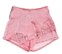 Thumbnail for Foreign Girl Stretchy Women's Denim Shorts Pink Seal